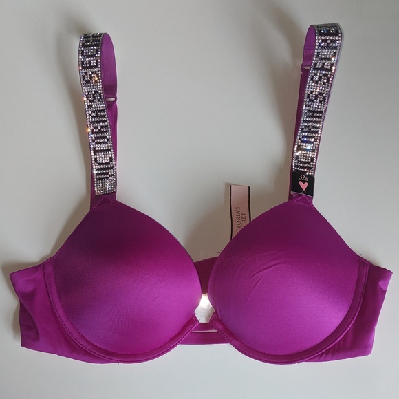 VS VERY SEXY Push-Up Bra Embellished Strap Purple - Picture 3 of 7